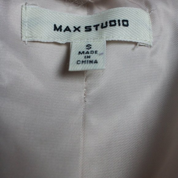 Max Studio Plush Cream Faux Fur Jacket - Picture 3 of 6